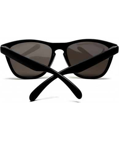 Square New Don and Audrey Form Horned Rim Sunglasses - Matte Black - CY12E0DXG4B $19.70