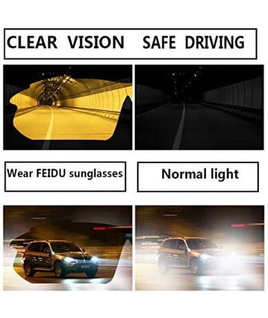 Wrap Night Vision Glasses for Driving - HD night driving glasses anti glare polarized mens women glasses - Yellow3 - CY187Z47...