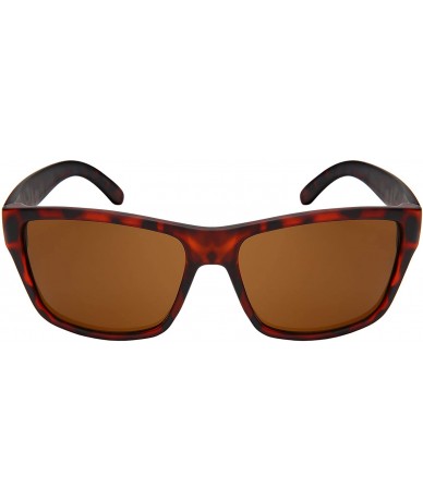 Square Vintage Black Square Sunglasses for Men Women Rectangular Glass 1413 - Tortoise Frame/Brown Lens - CZ18M63L5NZ $17.43