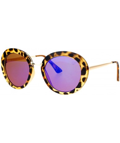 Round Womens Designer Sunglasses Round Vintage Fashion Eyewear UV 400 - Tortoise - C1188UDGXNS $19.94