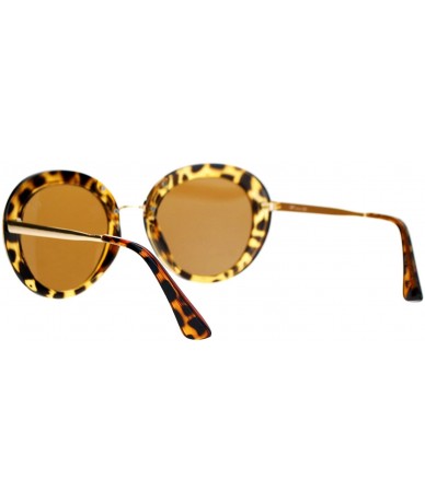 Round Womens Designer Sunglasses Round Vintage Fashion Eyewear UV 400 - Tortoise - C1188UDGXNS $19.94