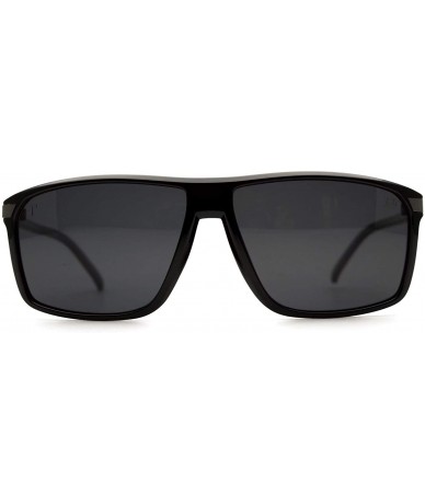 Rectangular p596 Rectangular Style Polarized- for Mens 100% UV PROTECTION - Black-black - C3192TH7IZW $43.55