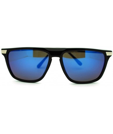 Square Flat Top Thin Square Frame Sunglasses Unisex Casual Fashion - Black - CH1864LIX9E $18.50