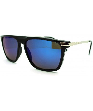 Square Flat Top Thin Square Frame Sunglasses Unisex Casual Fashion - Black - CH1864LIX9E $18.50