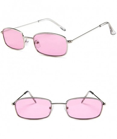 Square Vintage Glasses Women Man Square Shades Small Rectangular Frame Sunglasses - CA18O3S4LMW $17.94