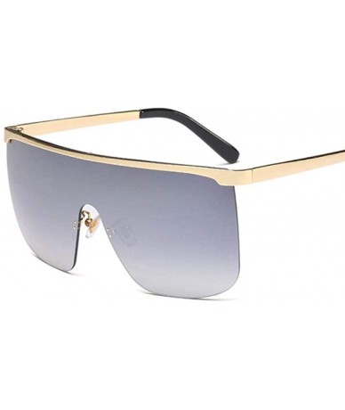 Oversized Oversized Mask Sunglasses Men Women Fashion Shades UV400 Vintage C3 Gold Gray - C2 Gold Tea - C518YLYKH62 $24.03