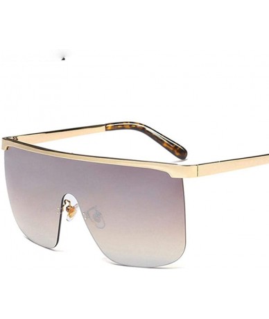 Oversized Oversized Mask Sunglasses Men Women Fashion Shades UV400 Vintage C3 Gold Gray - C2 Gold Tea - C518YLYKH62 $24.03