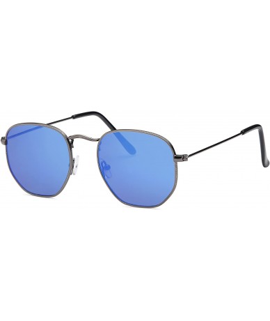 Sport Unisex Metal Frame - Flat Lens - Retro Design - Blue - CH1884Y9H3Y $28.30