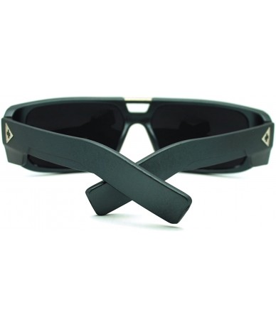 Rectangular Skater Square Futuristic Rectangular Thick Plastic Metal Bridge Sunglasses - Metalic Grey - CW11JZBFYWB $19.99