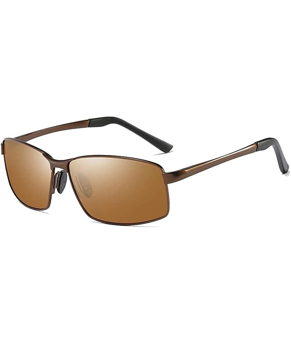 Oversized Womens Sunglasses mens polarized lenses driving lightweight UV cut UV cut fishing sport tennis Glasses - Brown - CI...