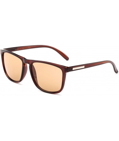 Sport Brandon" Retro Keyhole Design Vintage Design Flash/Mirror Sunglasses - Brown - CY12IGNN41L $19.31