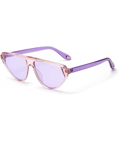 Cat Eye Retro Vintage Women's Cat Eye Sunglasses Plastic Frame Eyewear UV400 - Purple - CQ18NQG7C3G $18.31