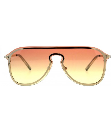 Aviator Designer Style Sunglasses Unisex Retro Keyhole Aviator Fashion Color Lens - Gold (Orange Yellow) - CQ18E8K6WSG $22.09