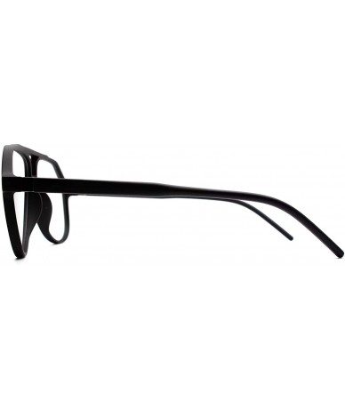 Aviator Eyeglasses 8024 Trendy Aviator - for Womens-Mens 100% UV PROTECTION - Black - CR192TH6ERN $54.65