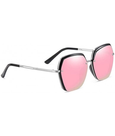 Oversized Women's Oversized Polarized Sunglasses Female Designer Mirror Sun Glasses for Ladies Goggle UV400 - CB199I6DDK4 $26.49