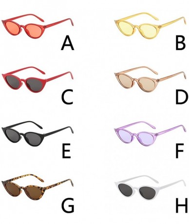 Rectangular Women Man Vintage Cat Eye Irregular Shape Sunglasses-Eyewear Retro Unisex - D - CN18Q4ALYDK $18.15