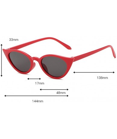 Rectangular Women Man Vintage Cat Eye Irregular Shape Sunglasses-Eyewear Retro Unisex - D - CN18Q4ALYDK $18.15