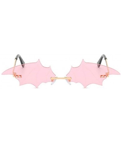 Rimless Bat Sunglasses for Women/Men Small Face Rimless Sun Glasses Unique Futuristic Design - C4 - CY198NOW6GZ $17.87