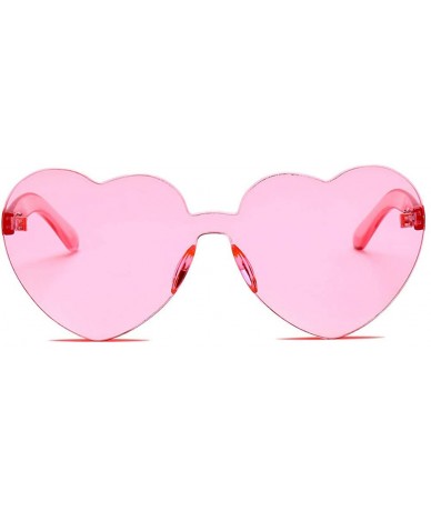 Square Women Fashion Heart-shaped Shades Sunglasses Integrated UV Candy Colored Glasses - B - C918TLXOA0D $14.78