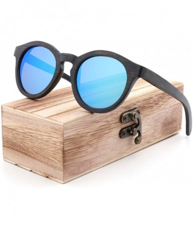 Square Retro Men Sunglasses Polarized UV400 Glasses Handmade Bamboo Wood Men And Women - Brown - C8198ZSC3MA $81.63