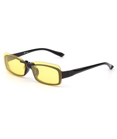 Rectangular Rimless Rectangle Clip on Sunglasses Lightweight Polarized Eyeglasses Men Women - Polarized Yellow - C418DLU9HUL ...