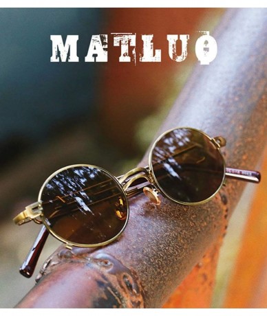 Round Retro Steampunk sunglasses metal Round sunglasses for men women portection eyes Vintage sunglasses - 7 - CA18AU2ZKQR $2...