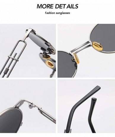 Round Retro Steampunk sunglasses metal Round sunglasses for men women portection eyes Vintage sunglasses - 7 - CA18AU2ZKQR $2...