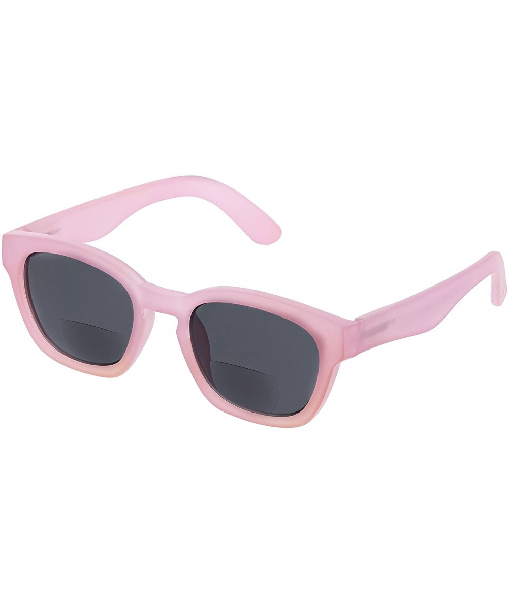 Square Women's Oceans Away Square Hideaway Bifocal Sunglasses - Pink - 50 mm + 1.5 - CC189SUXOGN $43.16