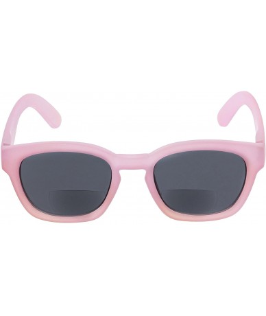 Square Women's Oceans Away Square Hideaway Bifocal Sunglasses - Pink - 50 mm + 1.5 - CC189SUXOGN $43.16