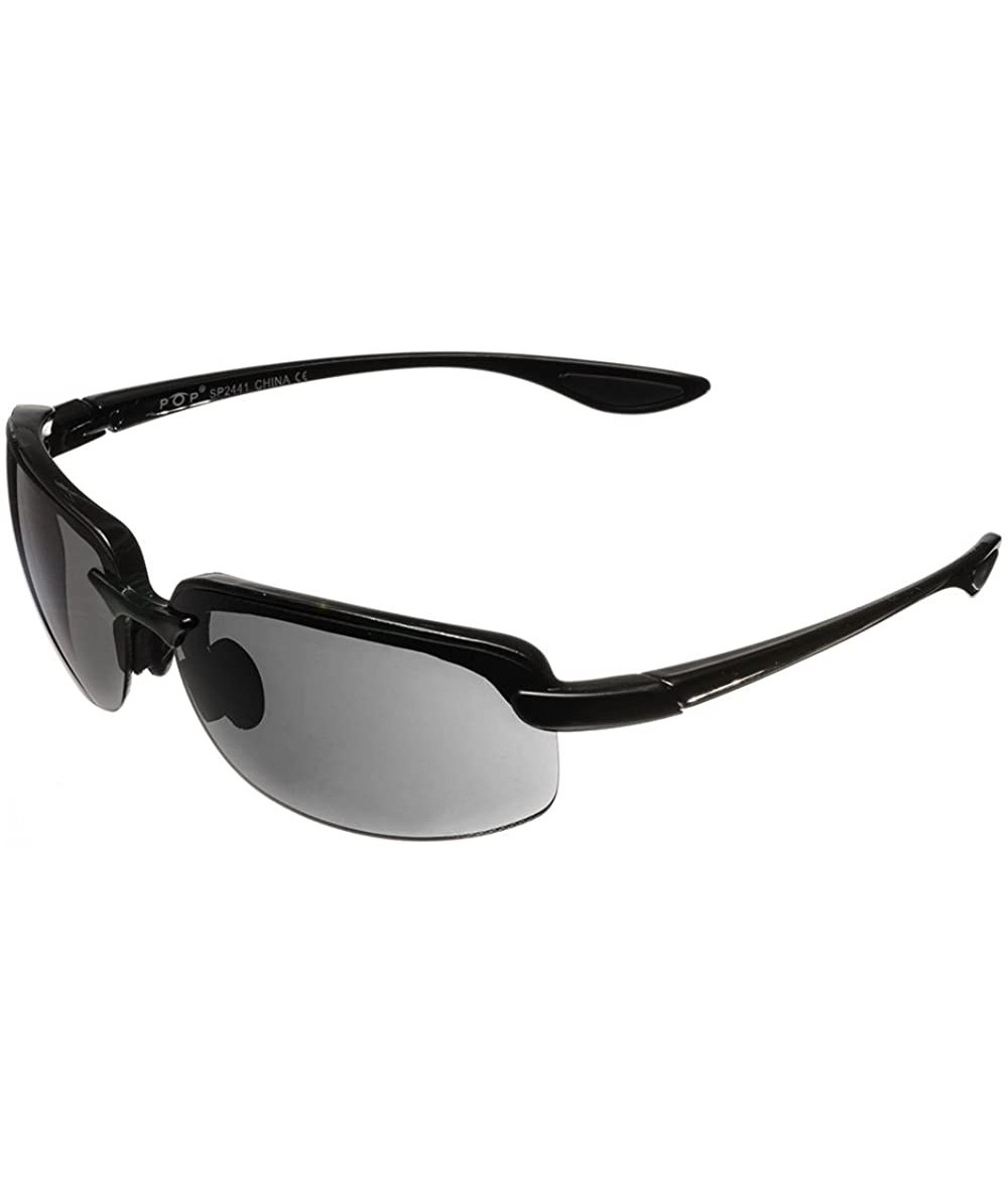 Sport Polarized Men's Sports Sunglasses SP2441 - Black - C818CRHX7KN $20.56