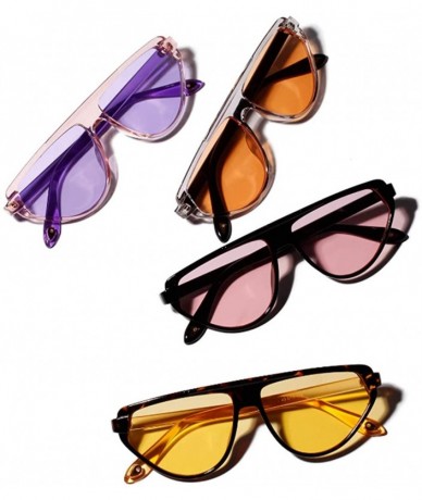 Cat Eye Retro Vintage Women's Cat Eye Sunglasses Plastic Frame Eyewear UV400 - Purple - CQ18NQG7C3G $18.31