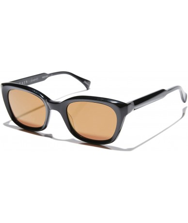 Round Clemente Sunglasses - Women's - Black/Carmel Mirror - CB180H6LKGW $96.68