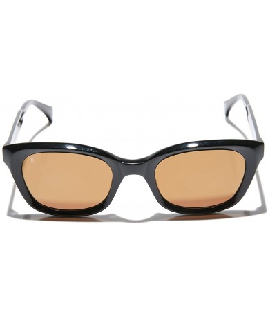 Round Clemente Sunglasses - Women's - Black/Carmel Mirror - CB180H6LKGW $96.68