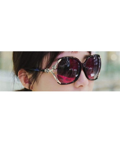 Aviator Rhinestone Insert Sunglasses Women UV400 Elegant Sun Glasses Eyewear Accessories - Purple - CY18U349843 $30.27