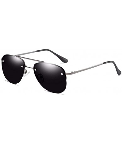 Aviator Sunglasses Men's Polarizing Sunglasses Classic Toad Lens Polarizing Sunglasses Driving - D - C718QO3TETO $58.85