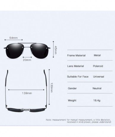 Aviator Sunglasses Men's Polarizing Sunglasses Classic Toad Lens Polarizing Sunglasses Driving - D - C718QO3TETO $58.85