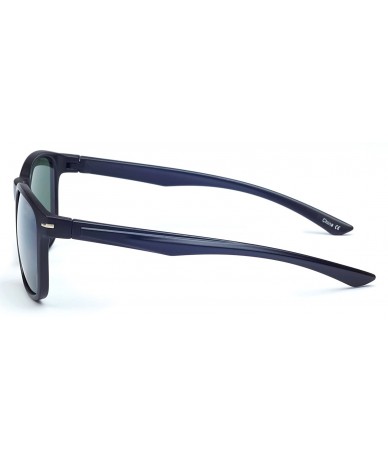 Square 90s Unisex Vintage Retro Lifestyle Sport Sunglasses with Polarized Lens (Zippy) - Black - CB18EOIW5TG $24.66