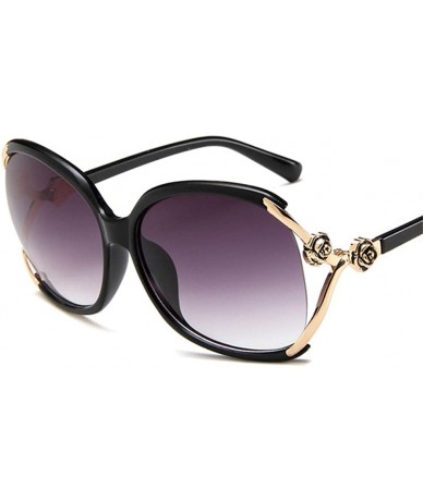 Aviator Rhinestone Insert Sunglasses Women UV400 Elegant Sun Glasses Eyewear Accessories - Purple - CY18U349843 $30.27