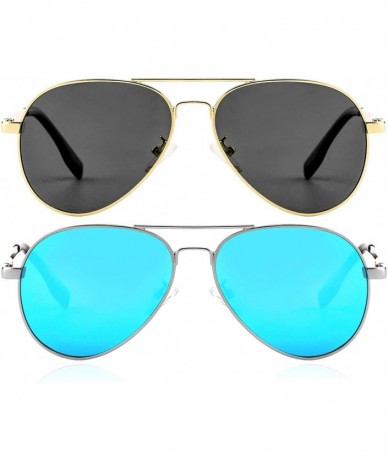 Sport 2-Pack Polarized Small Aviator Sunglasses for Small Face Women Men Juniors - 52mm - CH196MNDI57 $40.71