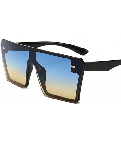 Rimless OVERSIZED Square Sunglasses-Fashion Polarized Shade Mirror-Classic Decor Lens - F - CP1905XW4CQ $59.54