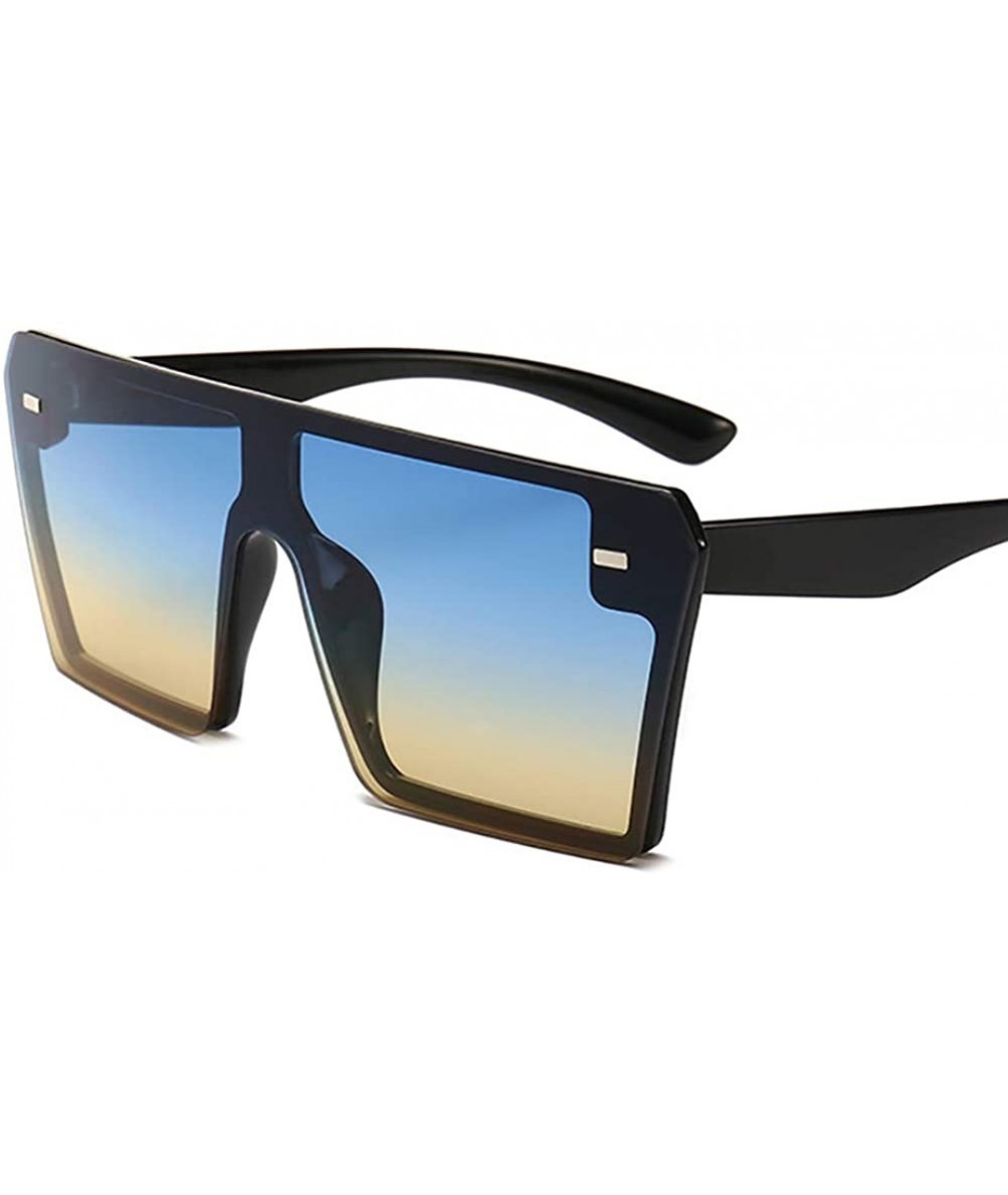 Rimless OVERSIZED Square Sunglasses-Fashion Polarized Shade Mirror-Classic Decor Lens - F - CP1905XW4CQ $59.54