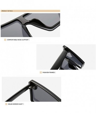 Rimless OVERSIZED Square Sunglasses-Fashion Polarized Shade Mirror-Classic Decor Lens - F - CP1905XW4CQ $59.54