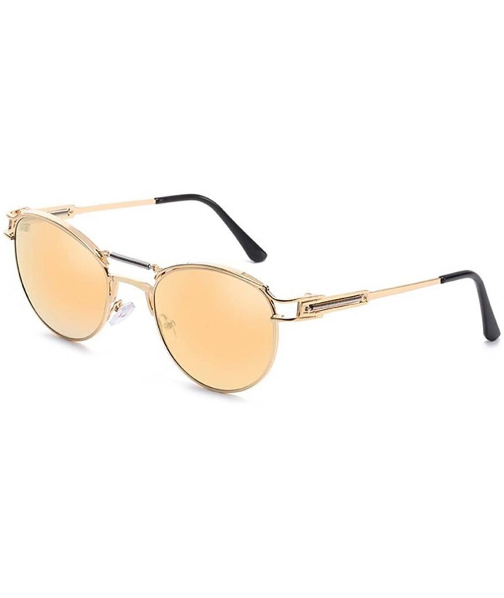 Wrap Fashion Driving Polarized Sunglasses for Men Metal Frame Ultra Light - Gold Color - CY180A4ZCC2 $56.56