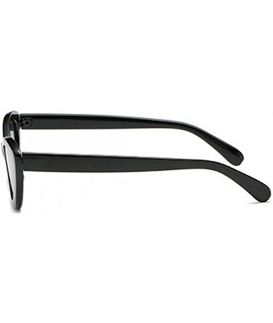 Round Fashion Oval Round Retro Sun glasses Color Plastic Lenses Sunglasses - Black - C418NS8L9IL $17.90