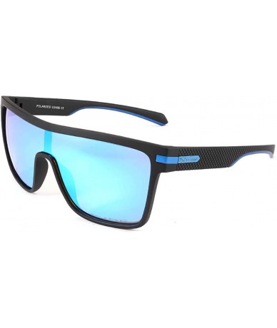 Square Polarized Sports Sunglasses for Men Vintage Square Cycling Running Fishing Golf Glasses - Blue - CO196M5806O $29.74