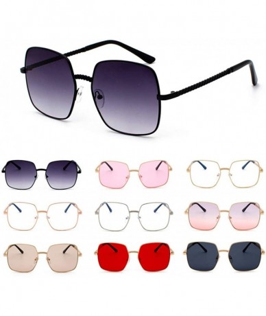 Rectangular Unisex Rectangular Sunglasses Composite-UV400 Lens Sunglasses - Pink - C91902TOAKW $25.81