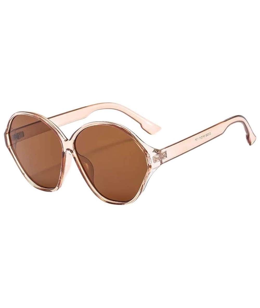 Goggle Oversized Square Sunglasses Women Vintage UV Protection Shades Sun Glass Sun Goggle Eyewear - D - CO18WOHNIUW $18.20