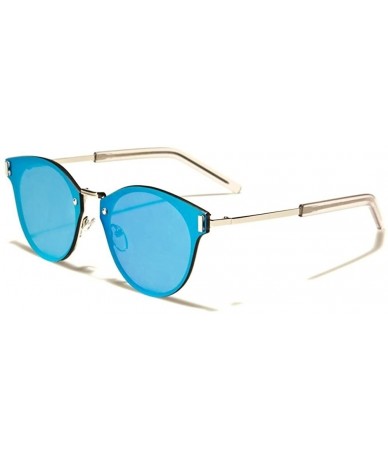 Round Mirrored Lens Mens Womens Vintage Retro Style Fashion Round Sunglasses - CO1892GA8KY $30.51