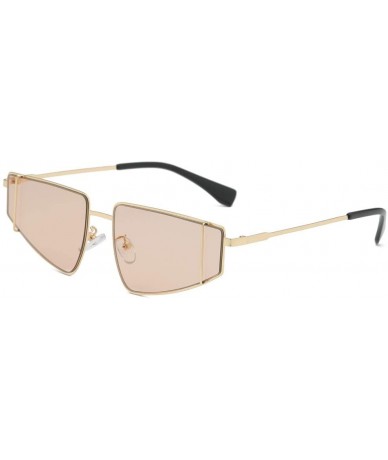 Oversized Irregular Sunglasses Fashion Vintage Eyeglasses - Coffee - C518S4TLHR3 $18.82