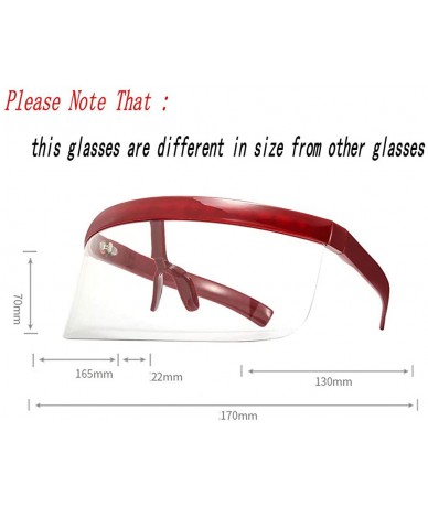 Goggle Futuristic Oversize Shield Visor Sunglasses Flat Top Mirrored Mono Lens 172mm sand glasses frame Sunglasses - CI190R75...